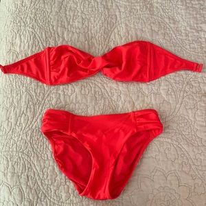 Red Bandeau Bikini, Size S
